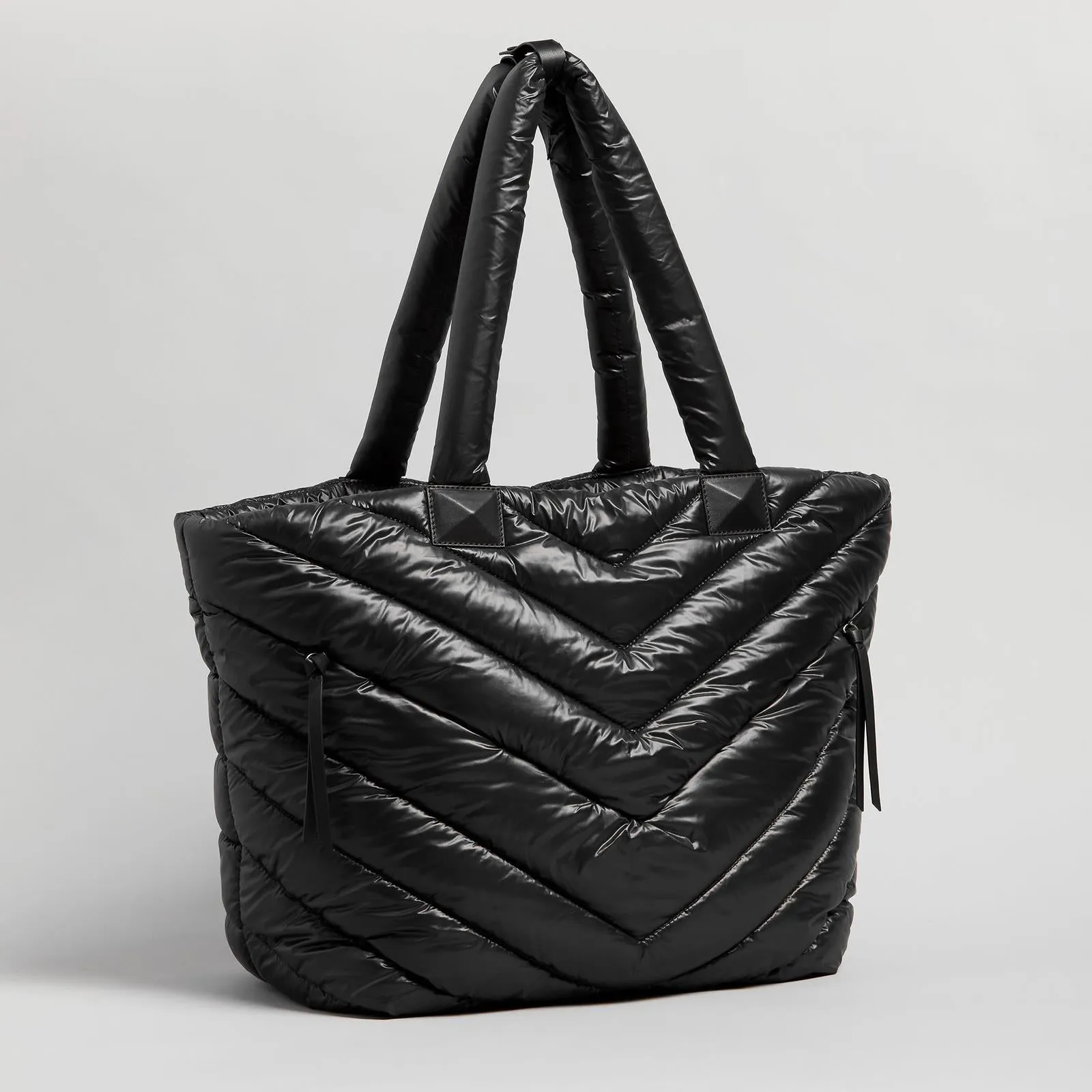 Rox Quilted Nylon Tote (Black)