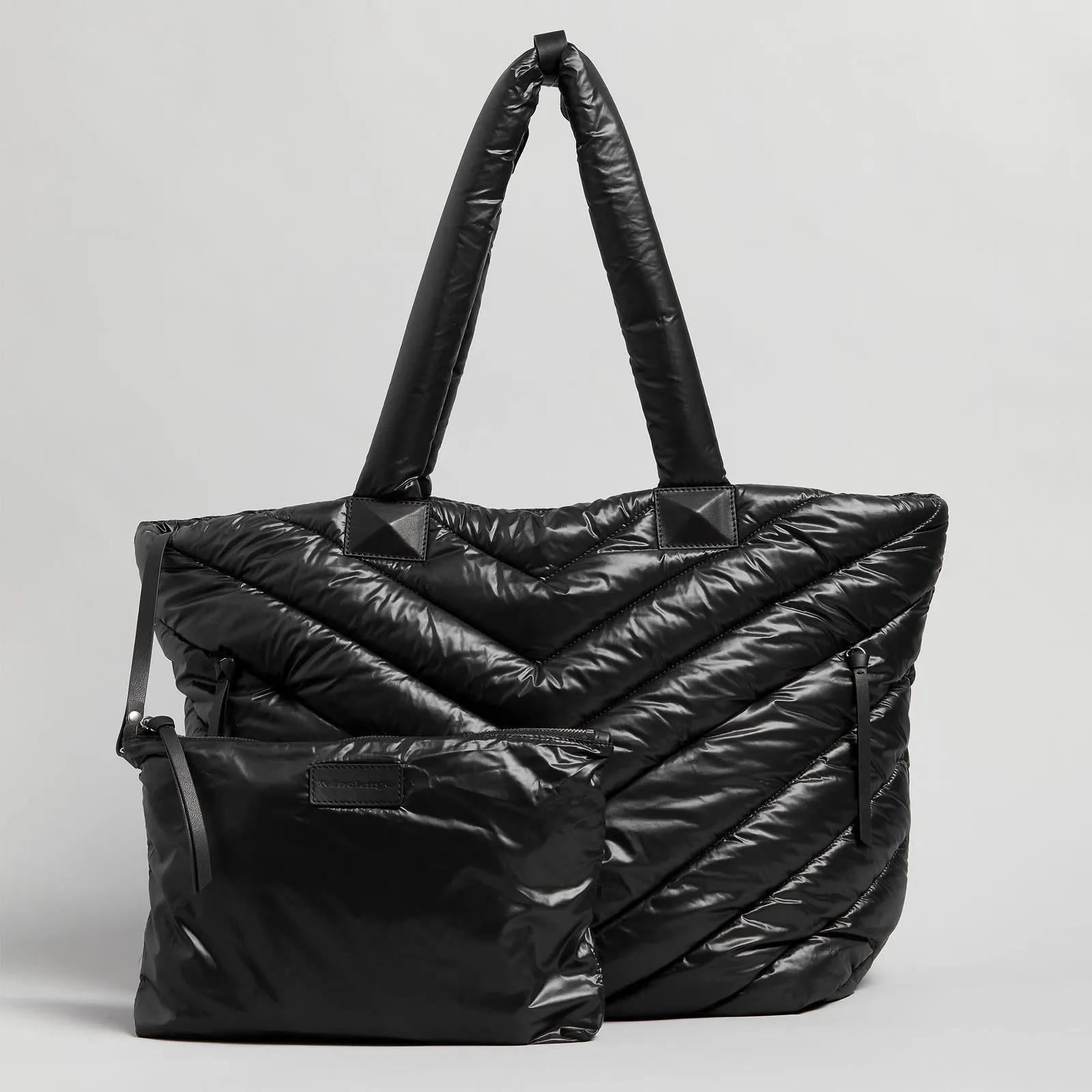 Rox Quilted Nylon Tote (Black)