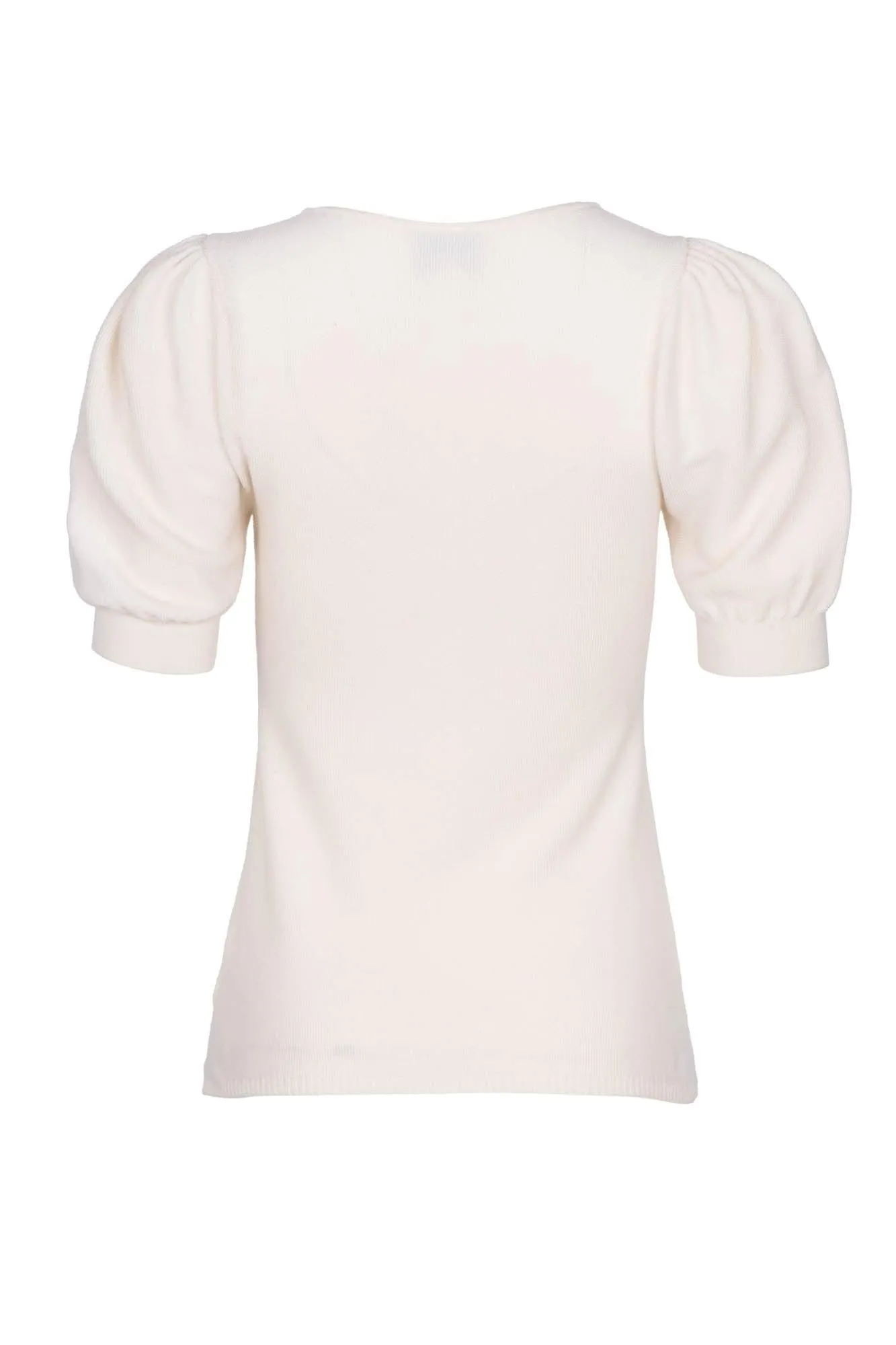 Ruched Sleeve Sweater - Ivory
