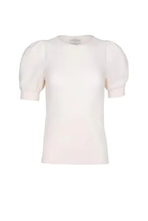 Ruched Sleeve Sweater - Ivory