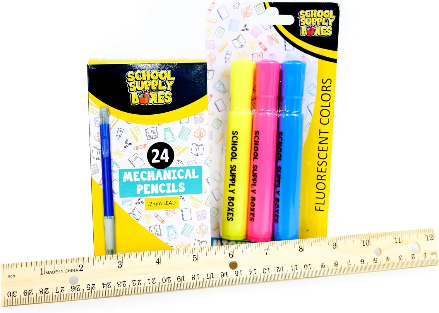 School Supply Boxes | 17" Clear Backpack Bundle for High School | Back to School Bookbag with Supplies | Contains Pencil Pouch, Notebooks, Filler Paper, Folders, Mechanical Pencils, and More