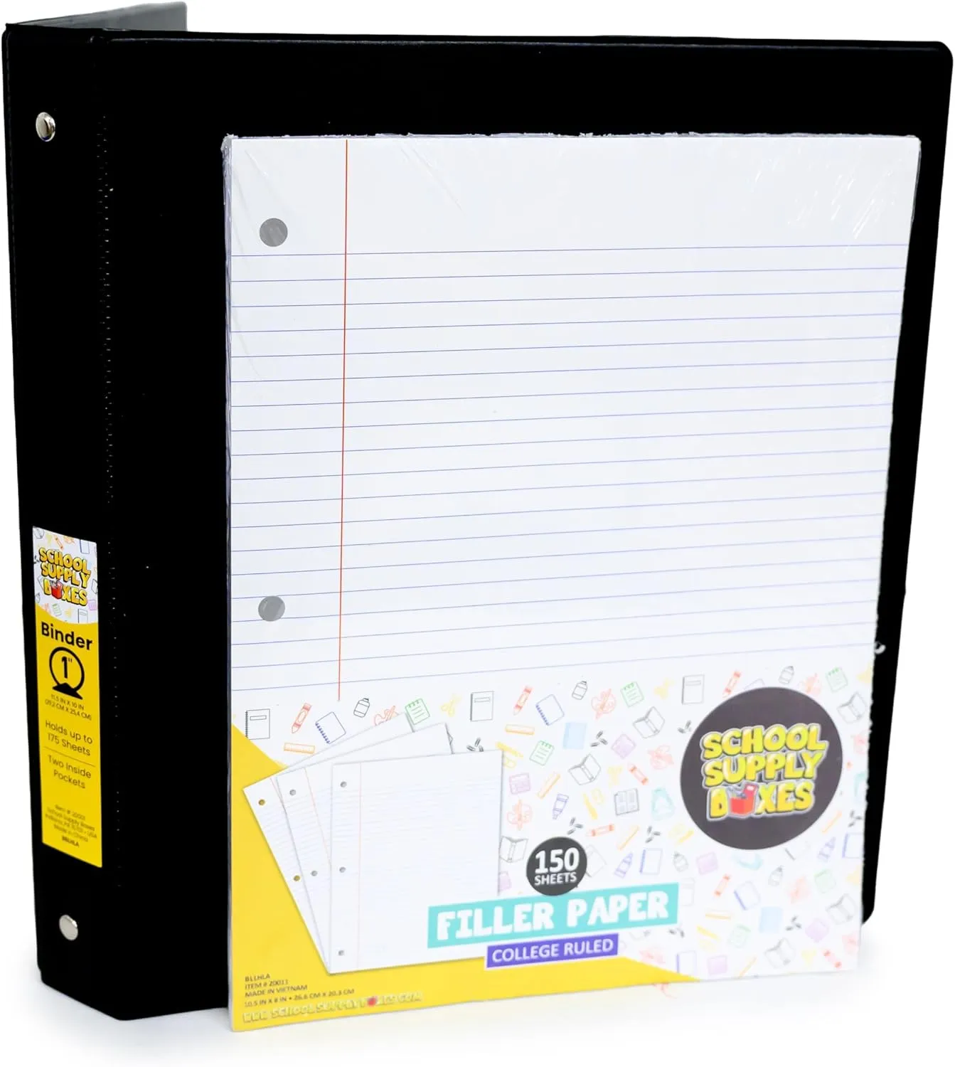 School Supply Boxes | 17" Clear Backpack Bundle for High School | Back to School Bookbag with Supplies | Contains Pencil Pouch, Notebooks, Filler Paper, Folders, Mechanical Pencils, and More