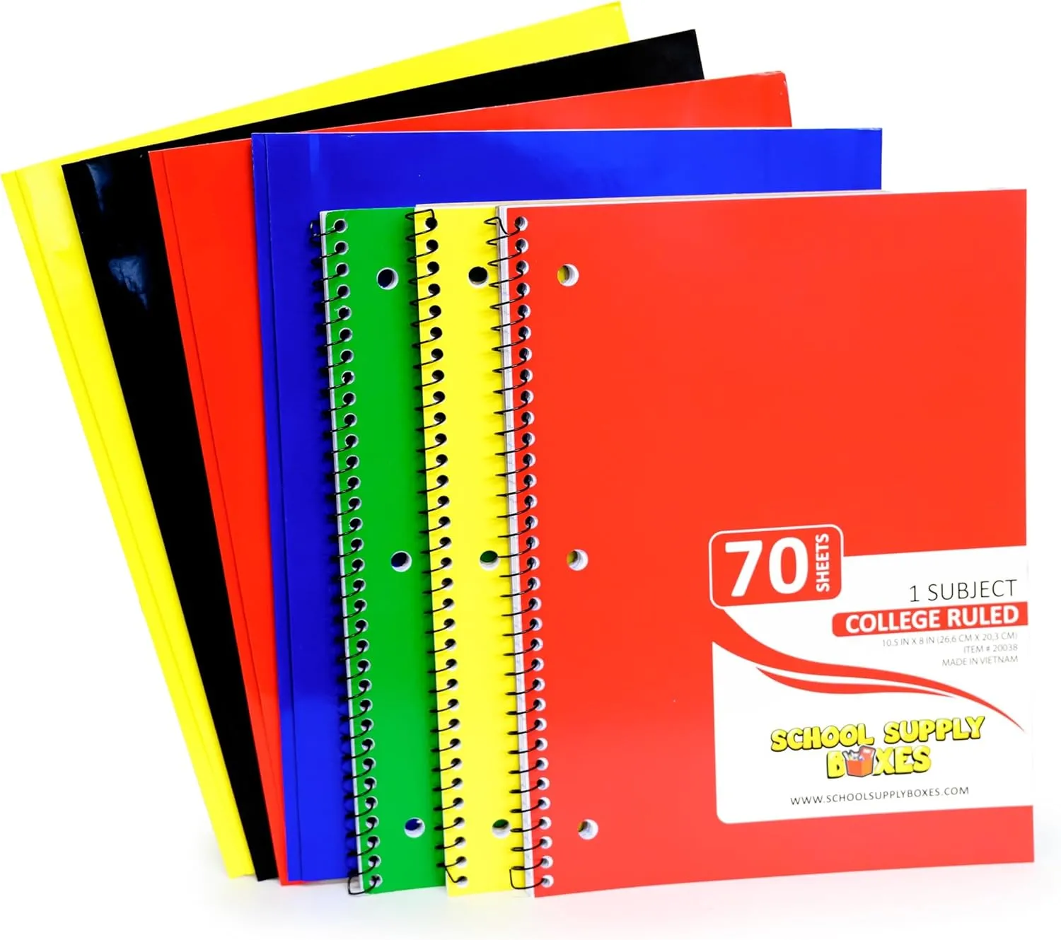 School Supply Boxes | 17" Clear Backpack Bundle for High School | Back to School Bookbag with Supplies | Contains Pencil Pouch, Notebooks, Filler Paper, Folders, Mechanical Pencils, and More