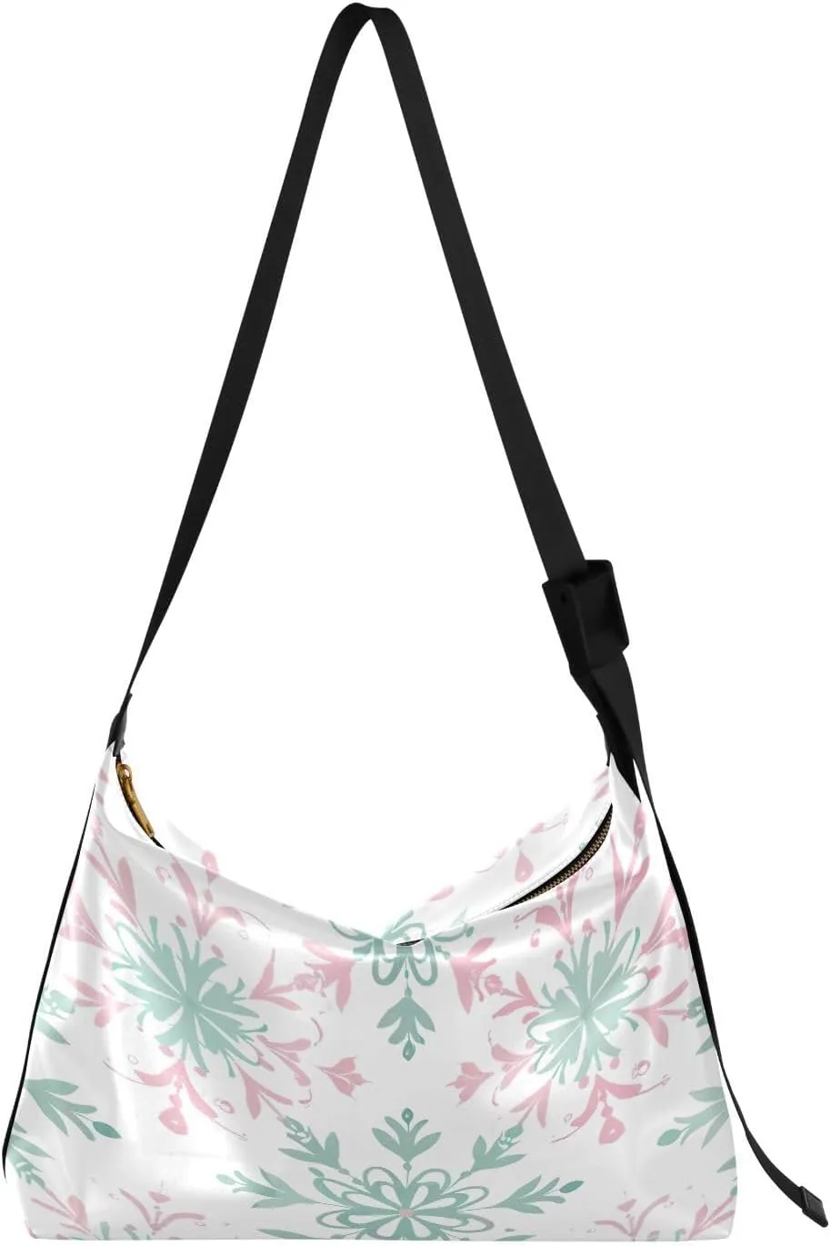 Snowflakes Crossbody Bag Hobo Handbag Purse Fashion PU Leather Shoulder Bags for Women