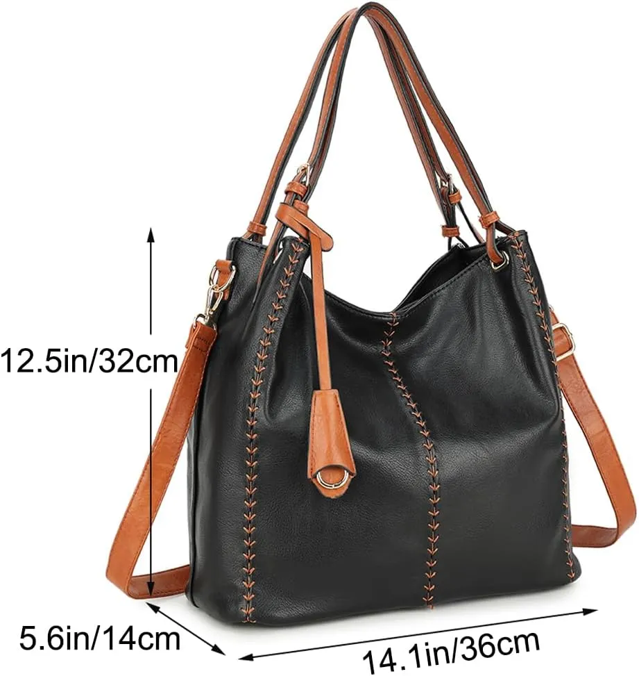 Stylish Tote Bag Handbags Womens Shoulder Bag Leather Totes Vintage Hobo Bags Large Satchel Ladies Crossbody Bag