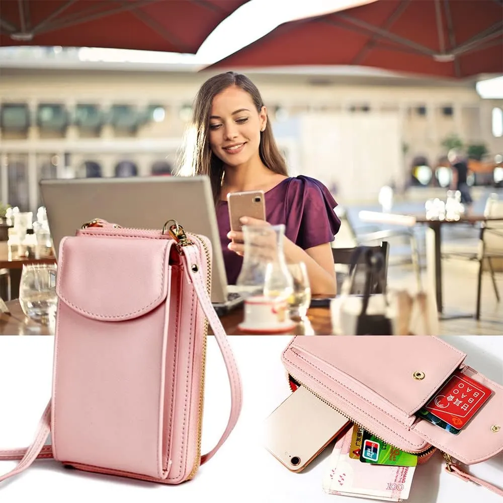 The Original Clutch Wallet, Crossbody Leather Shoulder Bags and Clutches, Women's Crossbody Handbags Cellphone Pouch