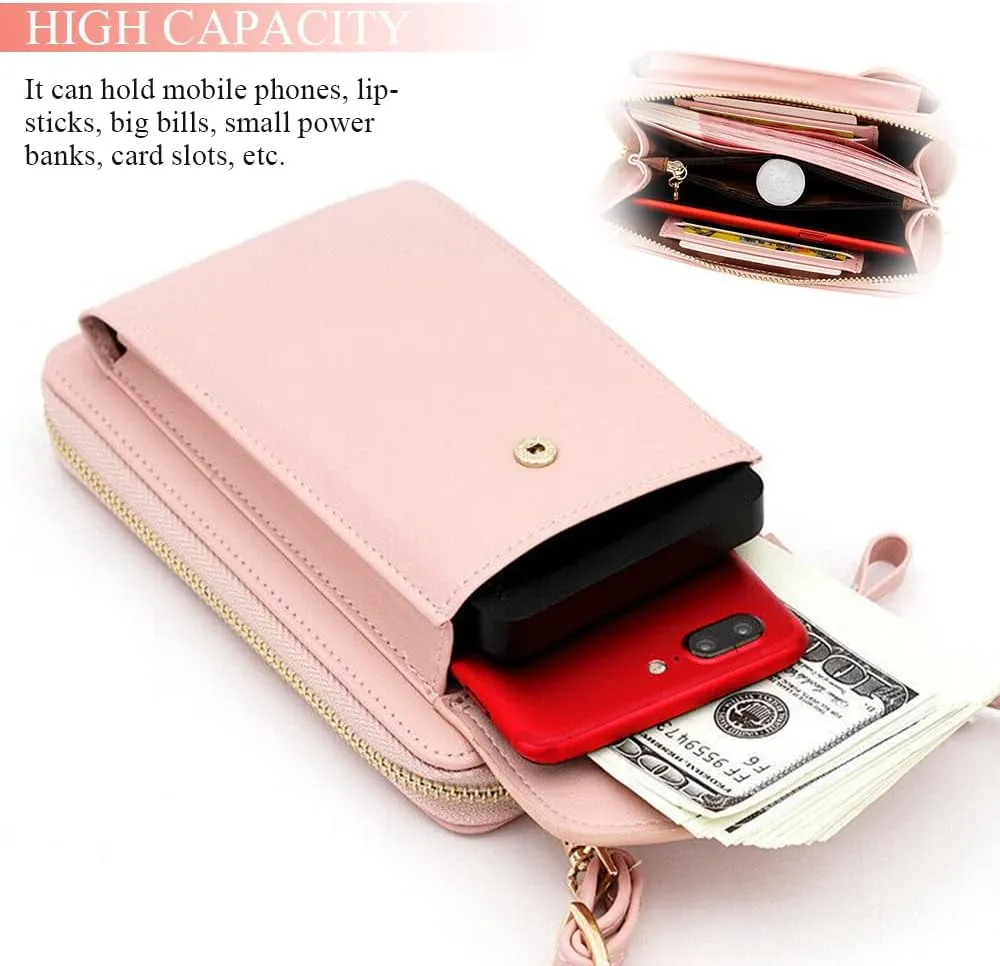 The Original Clutch Wallet, Crossbody Leather Shoulder Bags and Clutches, Women's Crossbody Handbags Cellphone Pouch
