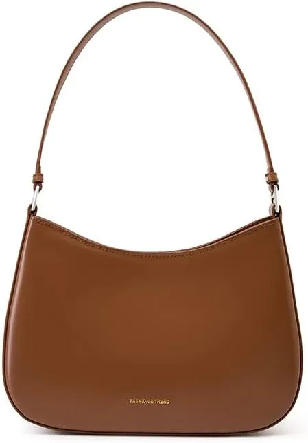 Top Grain Leather Shoulder Bags for Women Hobo Crescent Bag Handbags Purse