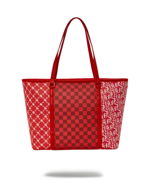 TRI SPLIT RED TOTE