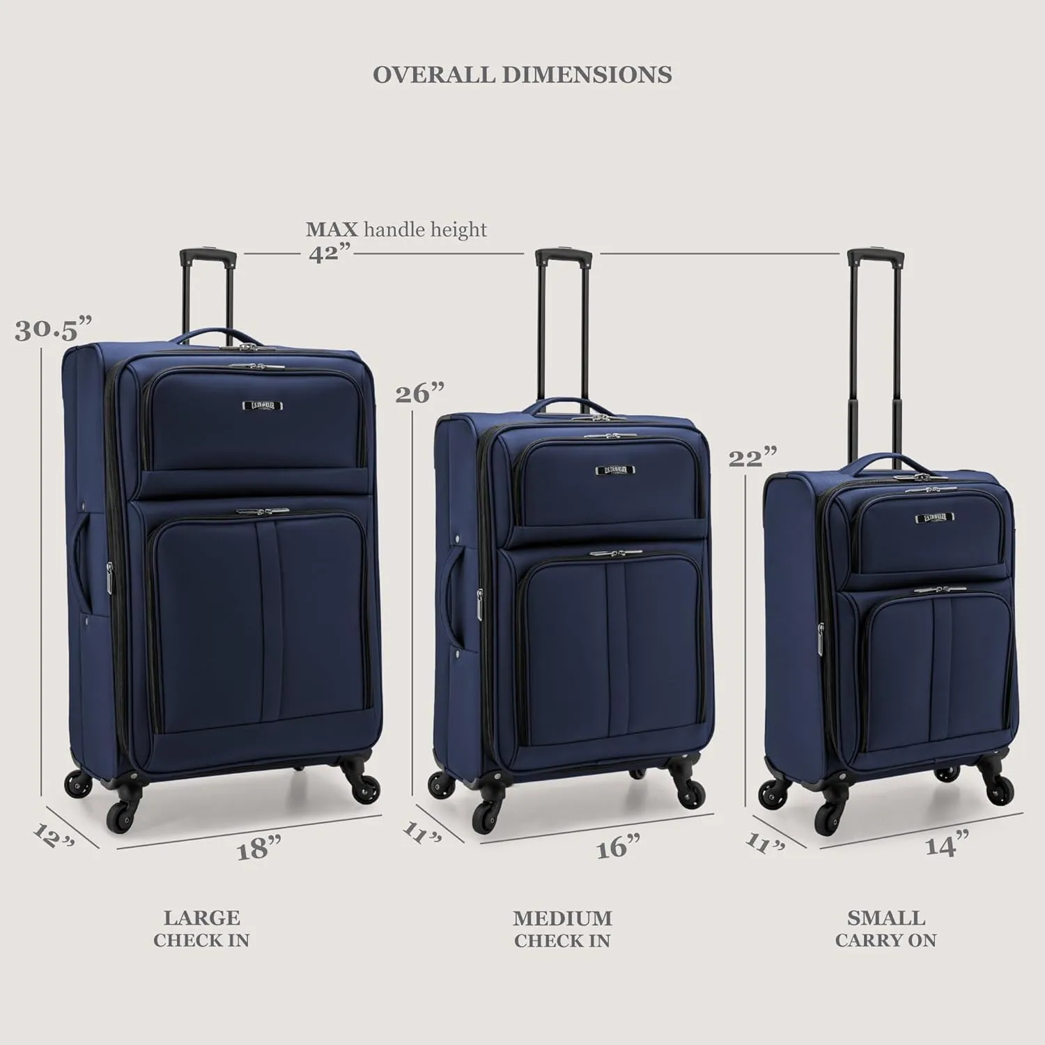 U.S. Traveler Anzio Softside Expandable Spinner Luggage, Teal, Checked-Large 30-Inch