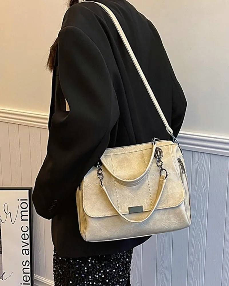 Vegan Leather Totes for Women Large Shouler Bag Fashion Crossbody Bag Purse Top Handle Satchel for Work Travel