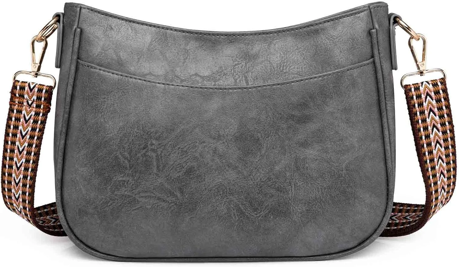 Vintage Style Womens Crossbody Shoulder Bag Trendy Ladies Causal Satchel Messenger Bag Guitar Strap PU Leather