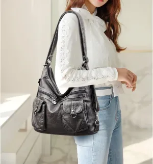 Vintage Women Handbags Purses Soft PU Leather Shoulder Bag Hobo