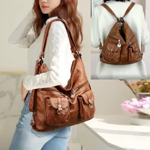 Vintage Women Handbags Purses Soft PU Leather Shoulder Bag Hobo