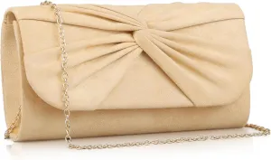 Women Faux Suede Bow Evening Clutch Bags Formal Party Clutch Wedding Party Purse Prom Clutch