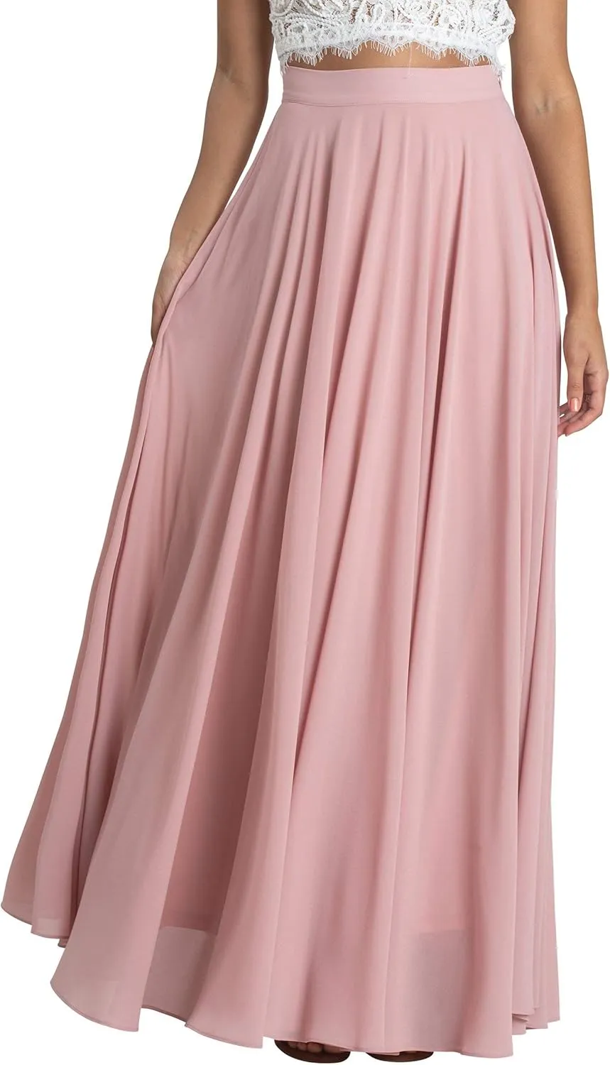 Women's Classic Flowy Maxi Skirt - Perfect for Engagements, Weddings, Any Special Occasions! Beautiful, Soft, and Elegant.