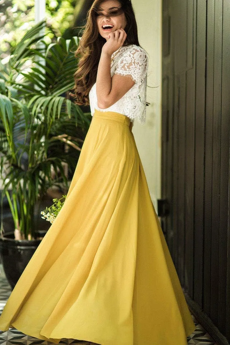 Women's Classic Flowy Maxi Skirt - Perfect for Engagements, Weddings, Any Special Occasions! Beautiful, Soft, and Elegant.