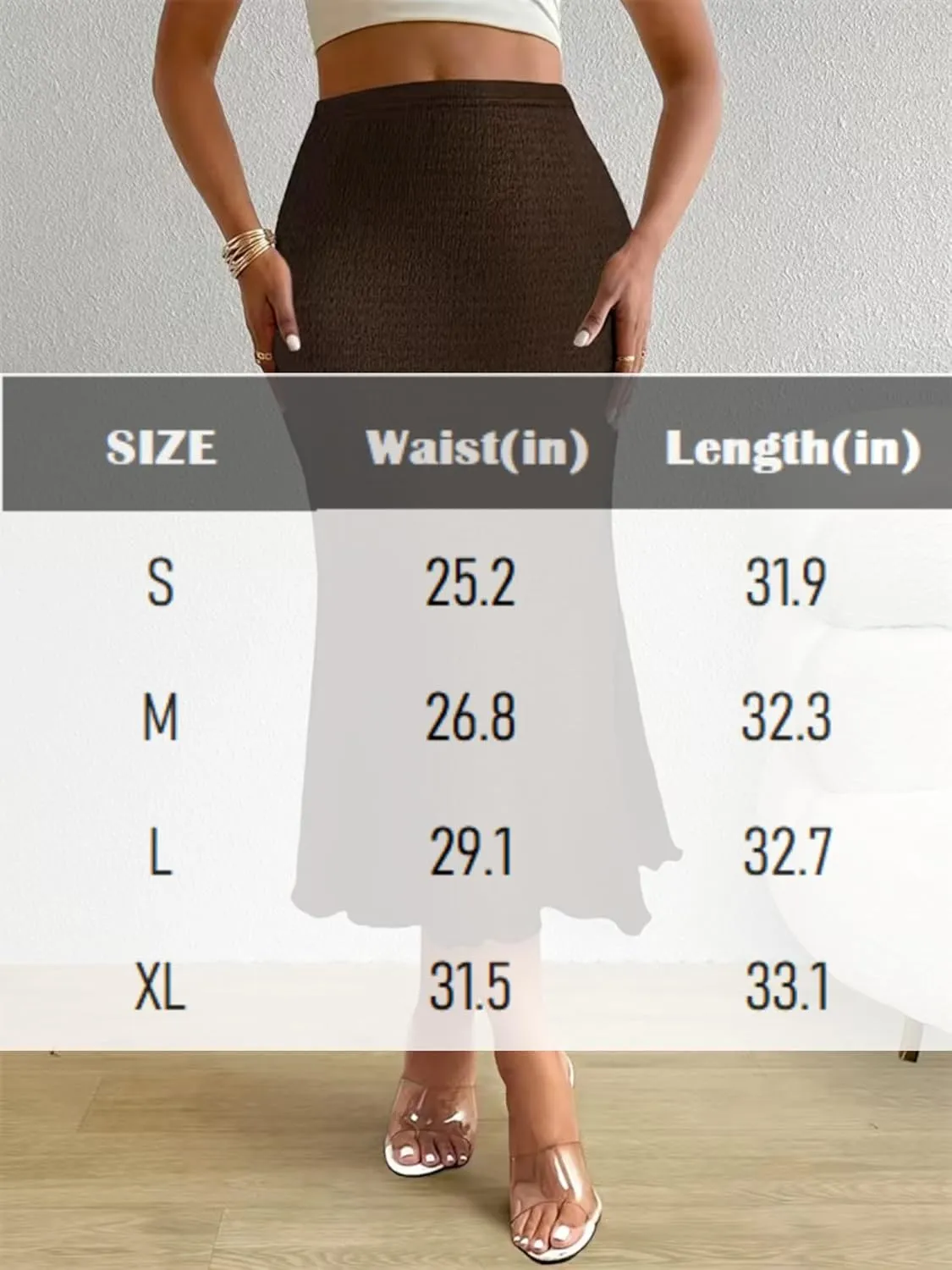 Women's Elastic Mermaid Ribbed Knit High Waisted Sexy Bodycon Plus Size Midi Long Skirt