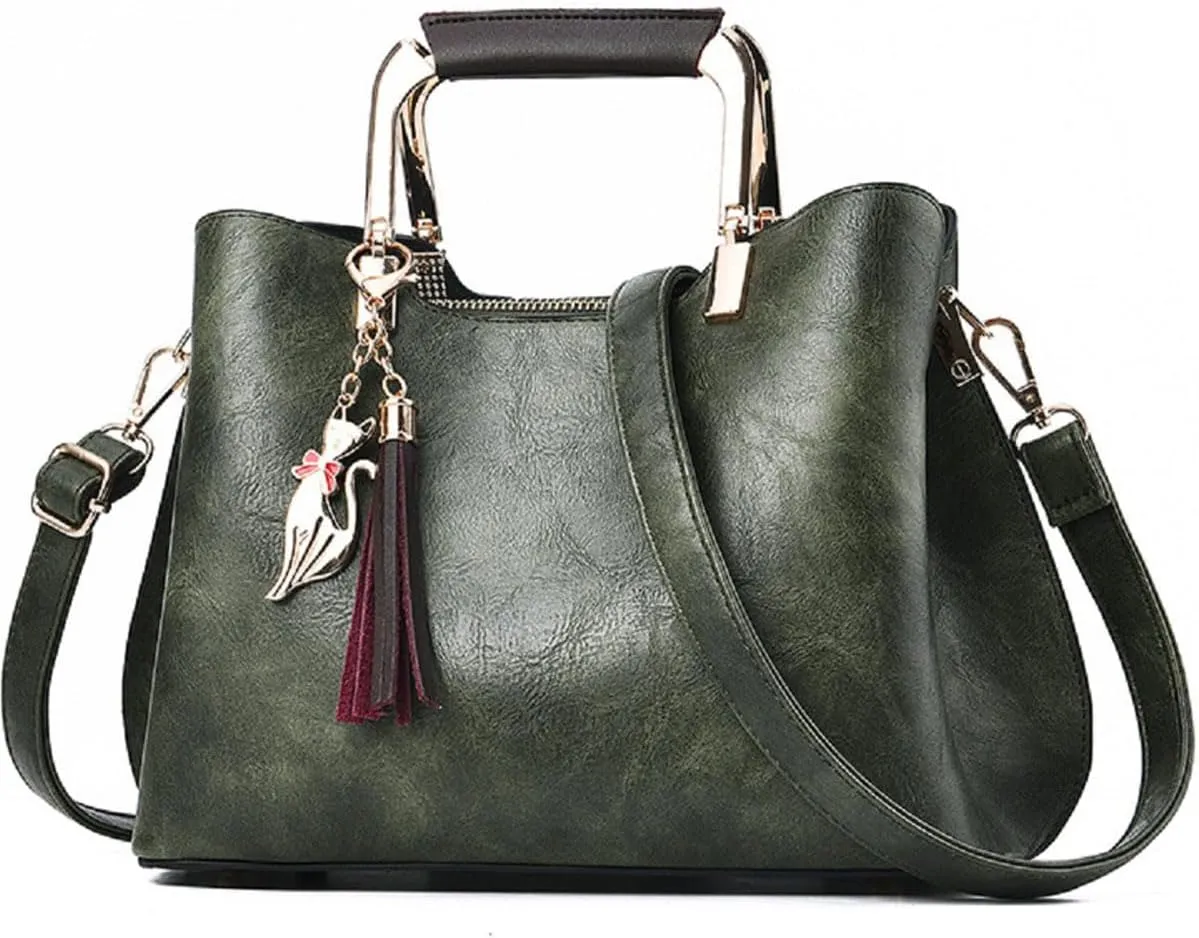 Womens Handbags and Purses Fashion Top Handle Satchel Tote PU Leather Shoulder Bags