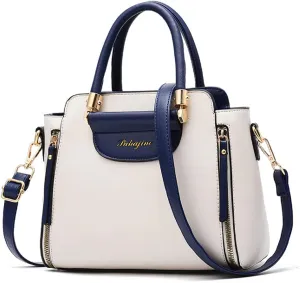 Womens Handbags and Purses Fashion Top Handle Satchel Tote PU Leather Shoulder Bags(Pink)