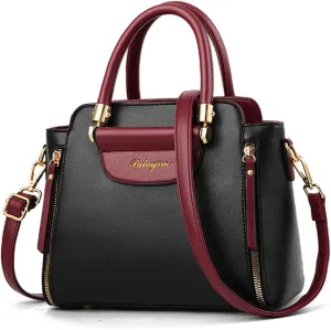 Womens Handbags and Purses Fashion Top Handle Satchel Tote PU Leather Shoulder Bags(Pink)