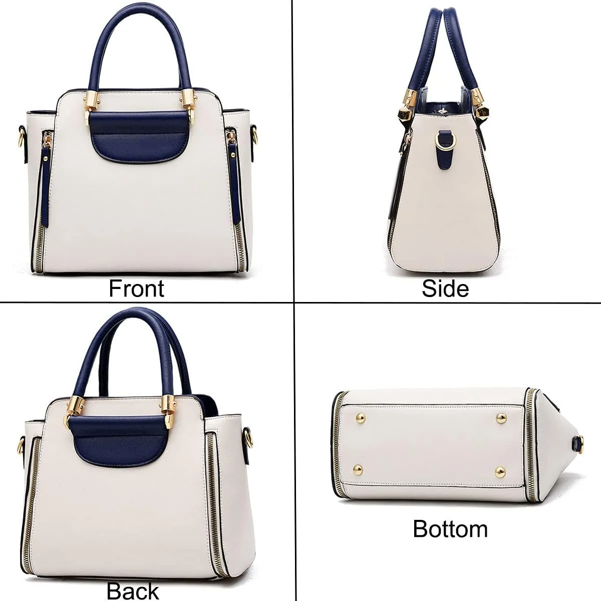 Womens Handbags and Purses Fashion Top Handle Satchel Tote PU Leather Shoulder Bags(Pink)