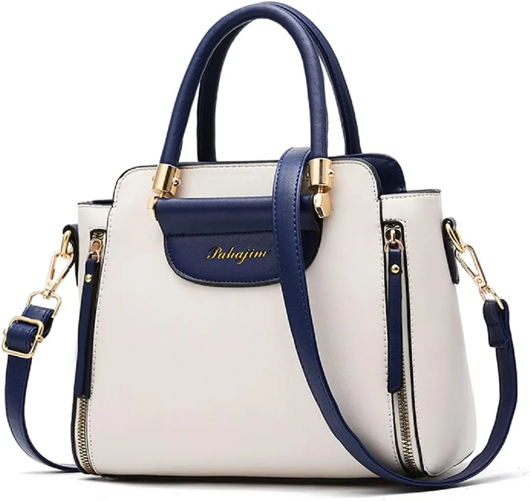 Womens Handbags and Purses Fashion Top Handle Satchel Tote PU Leather Shoulder Bags(Pink)