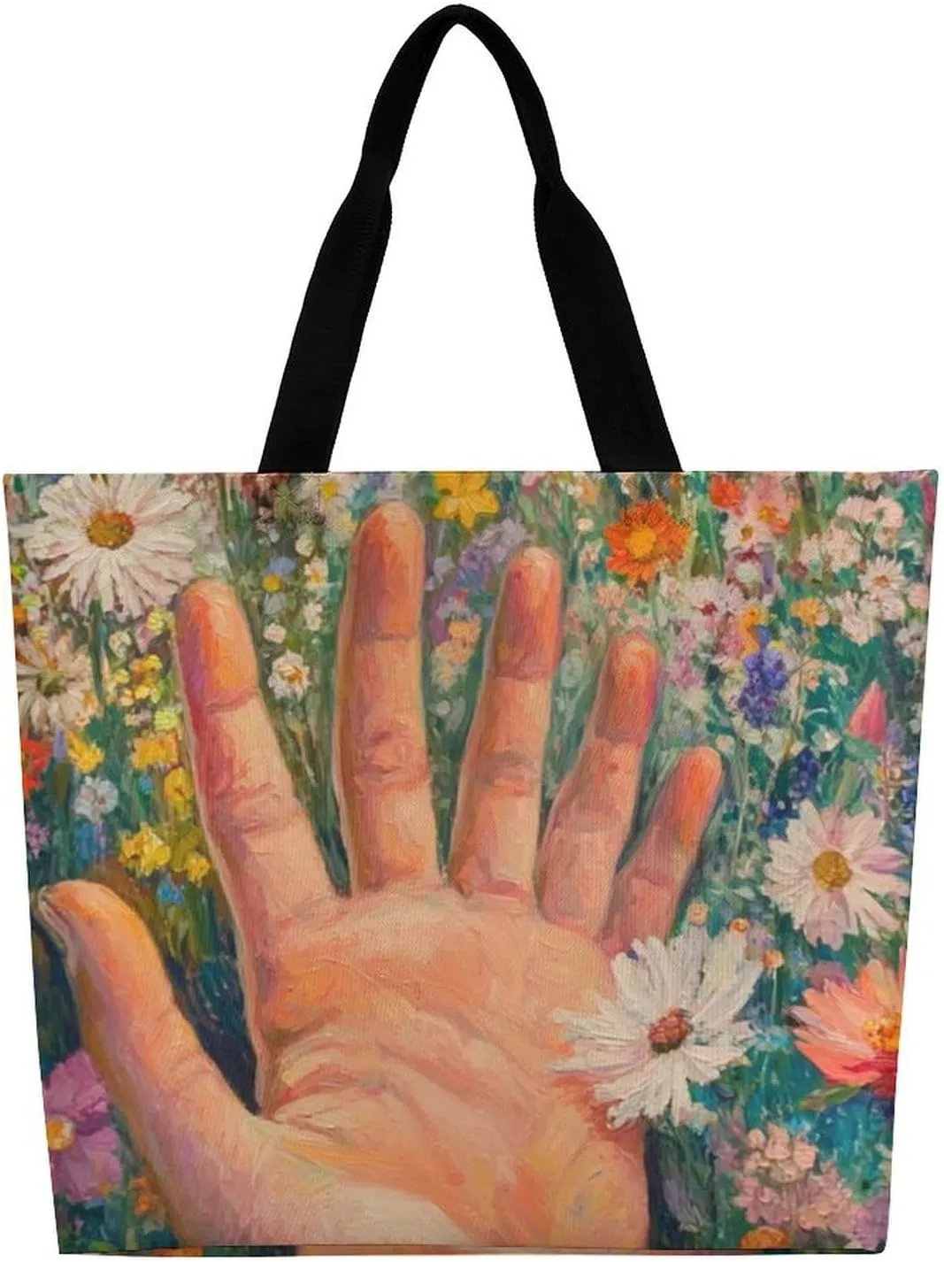 Womens Large Capacity Tote Bag for Shopping Travel and Daily Use Stylish Canvas Shoulder Bag for Beach Grocery Work