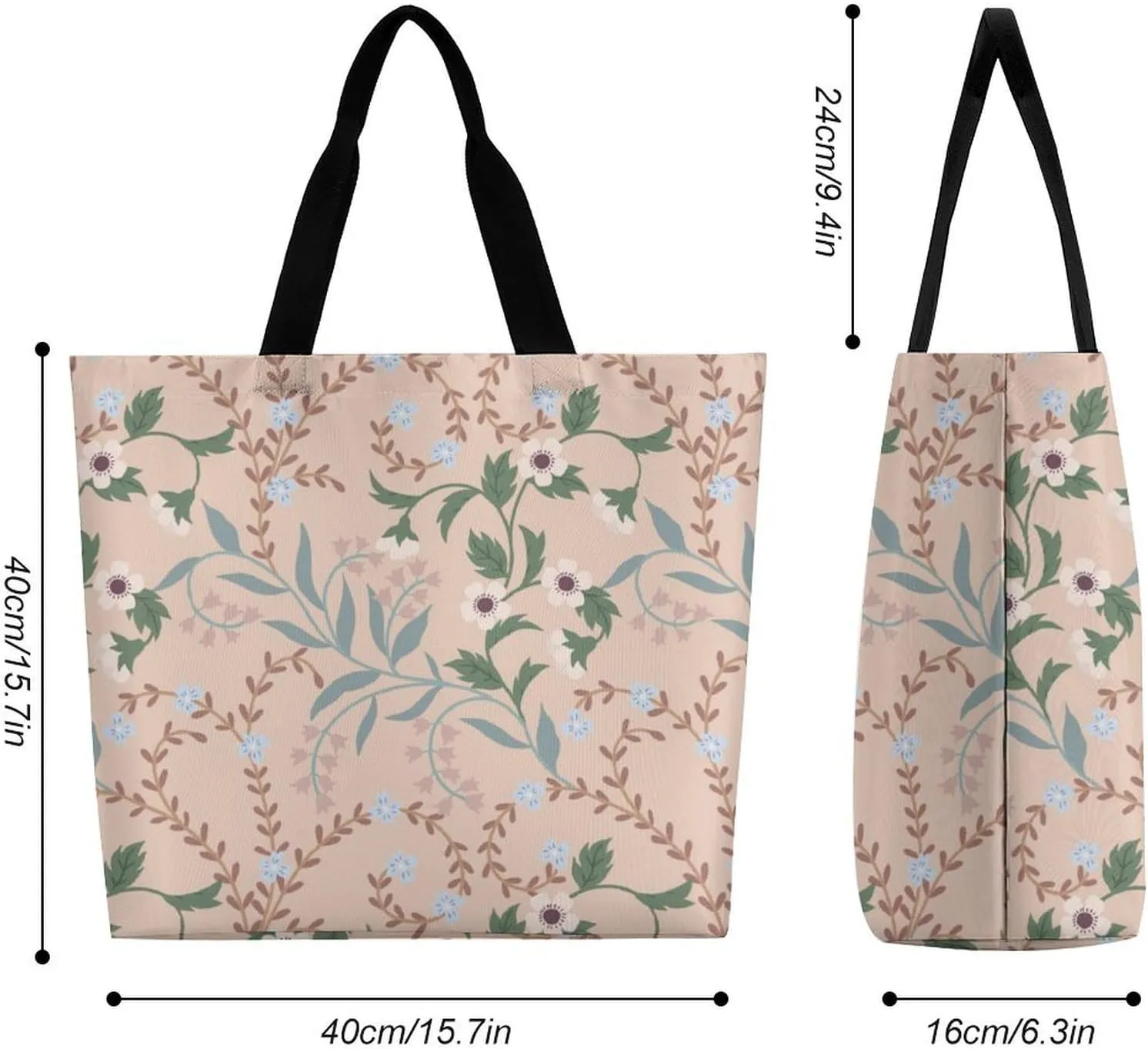 Womens Large Capacity Tote Bag for Shopping Travel and Daily Use Stylish Canvas Shoulder Bag for Beach Grocery Work