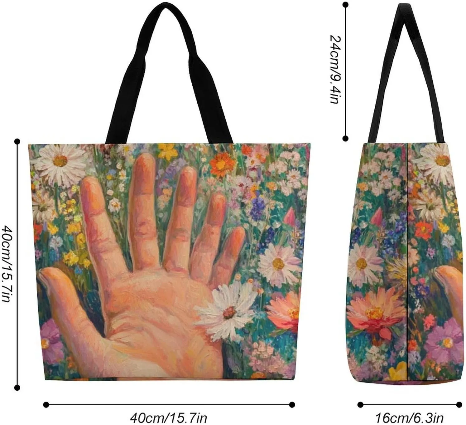 Womens Large Capacity Tote Bag for Shopping Travel and Daily Use Stylish Canvas Shoulder Bag for Beach Grocery Work