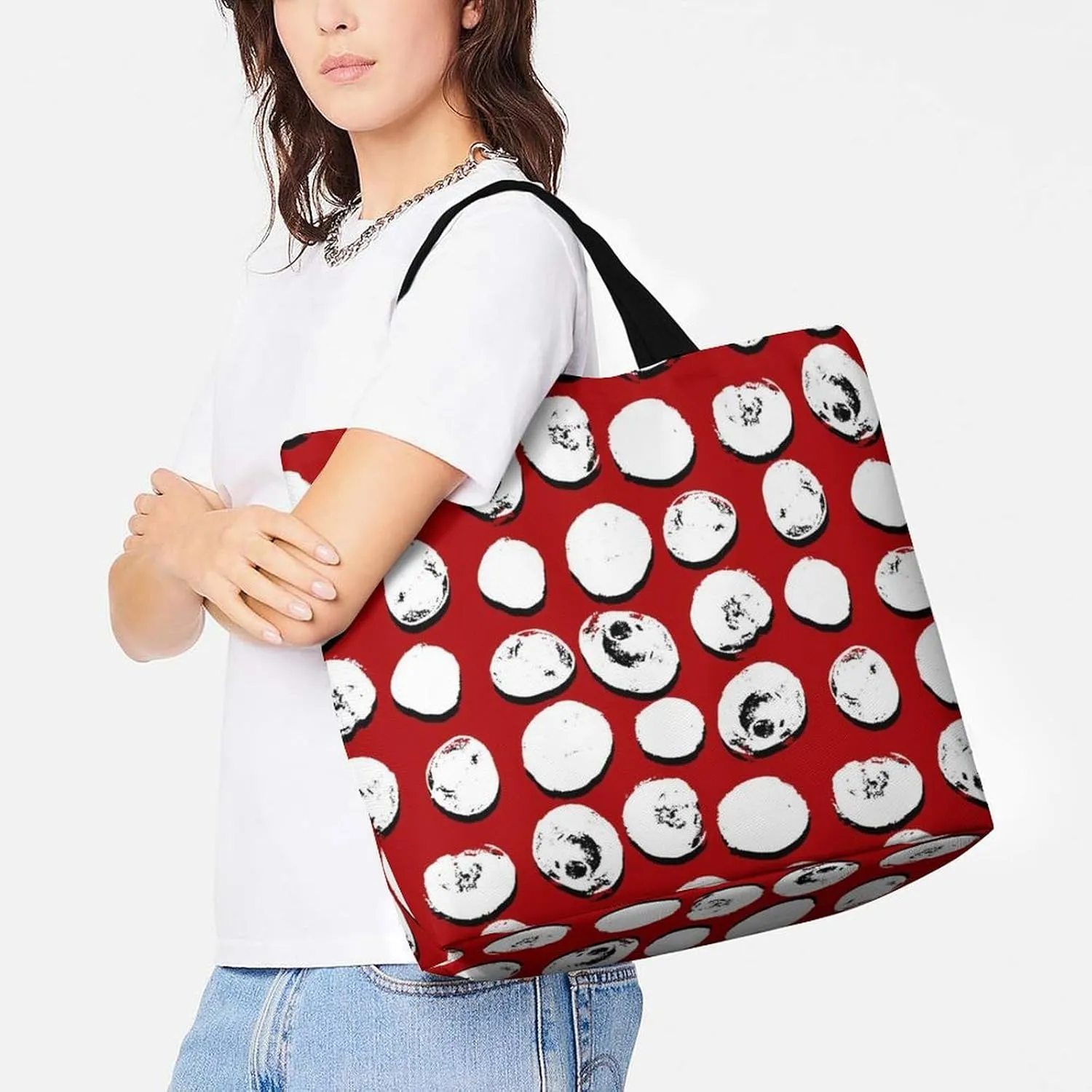 Womens Large Capacity Tote Bag for Shopping Travel and Daily Use Stylish Canvas Shoulder Bag for Beach Grocery Work