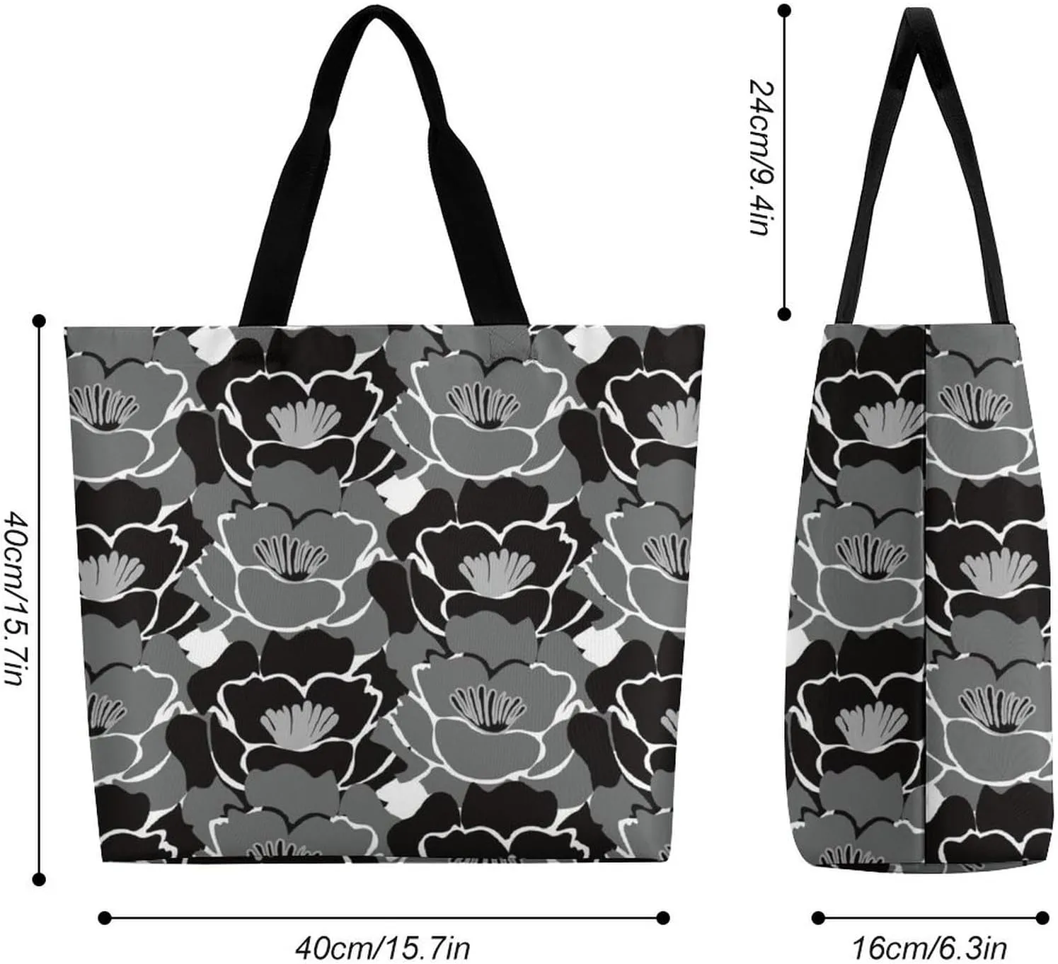Womens Large Capacity Tote Bag for Shopping Travel and Daily Use Stylish Canvas Shoulder Bag for Beach Grocery Work