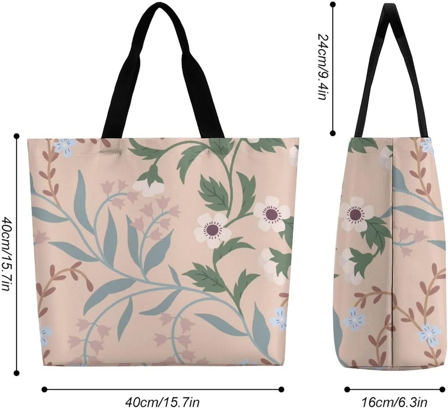 Womens Large Capacity Tote Bag for Shopping Travel and Daily Use Stylish Canvas Shoulder Bag for Beach Grocery Work