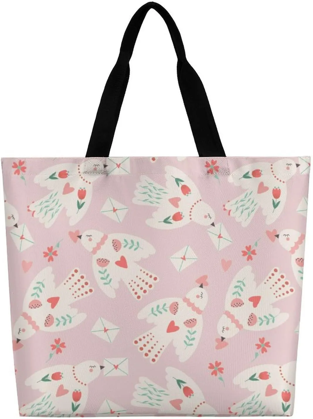 Womens Large Capacity Tote Bag for Shopping Travel and Daily Use Stylish Canvas Shoulder Bag for Beach Grocery Work