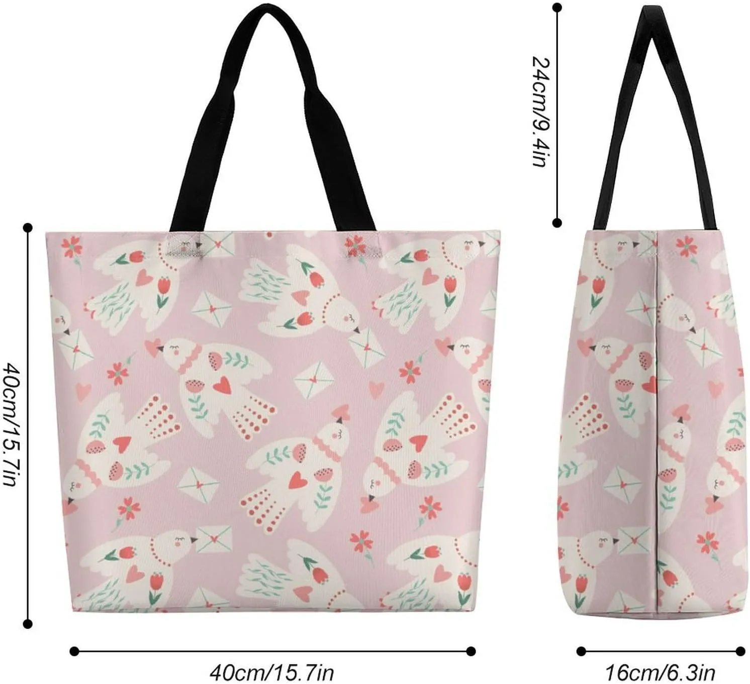 Womens Large Capacity Tote Bag for Shopping Travel and Daily Use Stylish Canvas Shoulder Bag for Beach Grocery Work