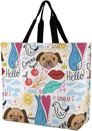 Womens Large Capacity Tote Bag for Shopping Travel and Daily Use Stylish Canvas Shoulder Bag for Beach Grocery Work