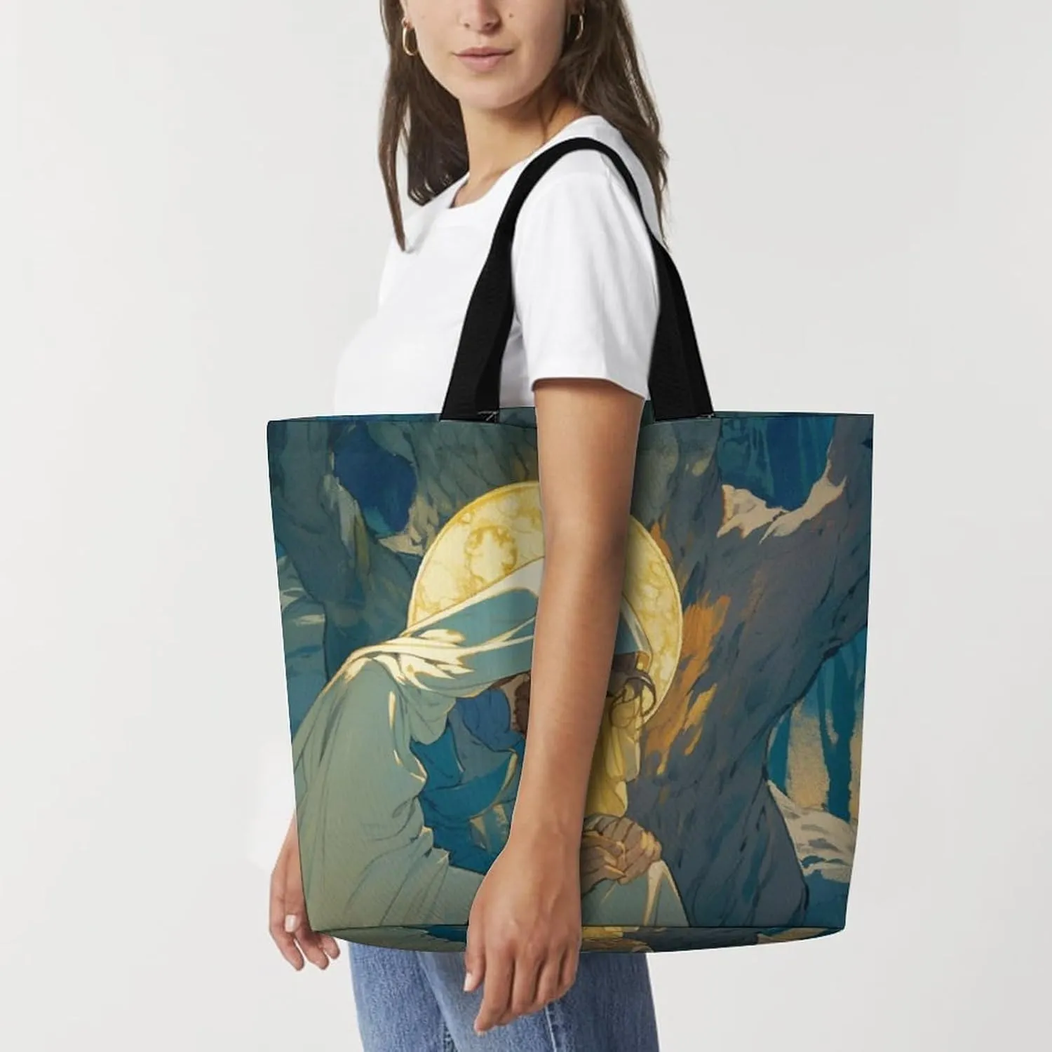 Womens Large Capacity Tote Bag for Shopping Travel and Daily Use Stylish Canvas Shoulder Bag for Beach Grocery Work