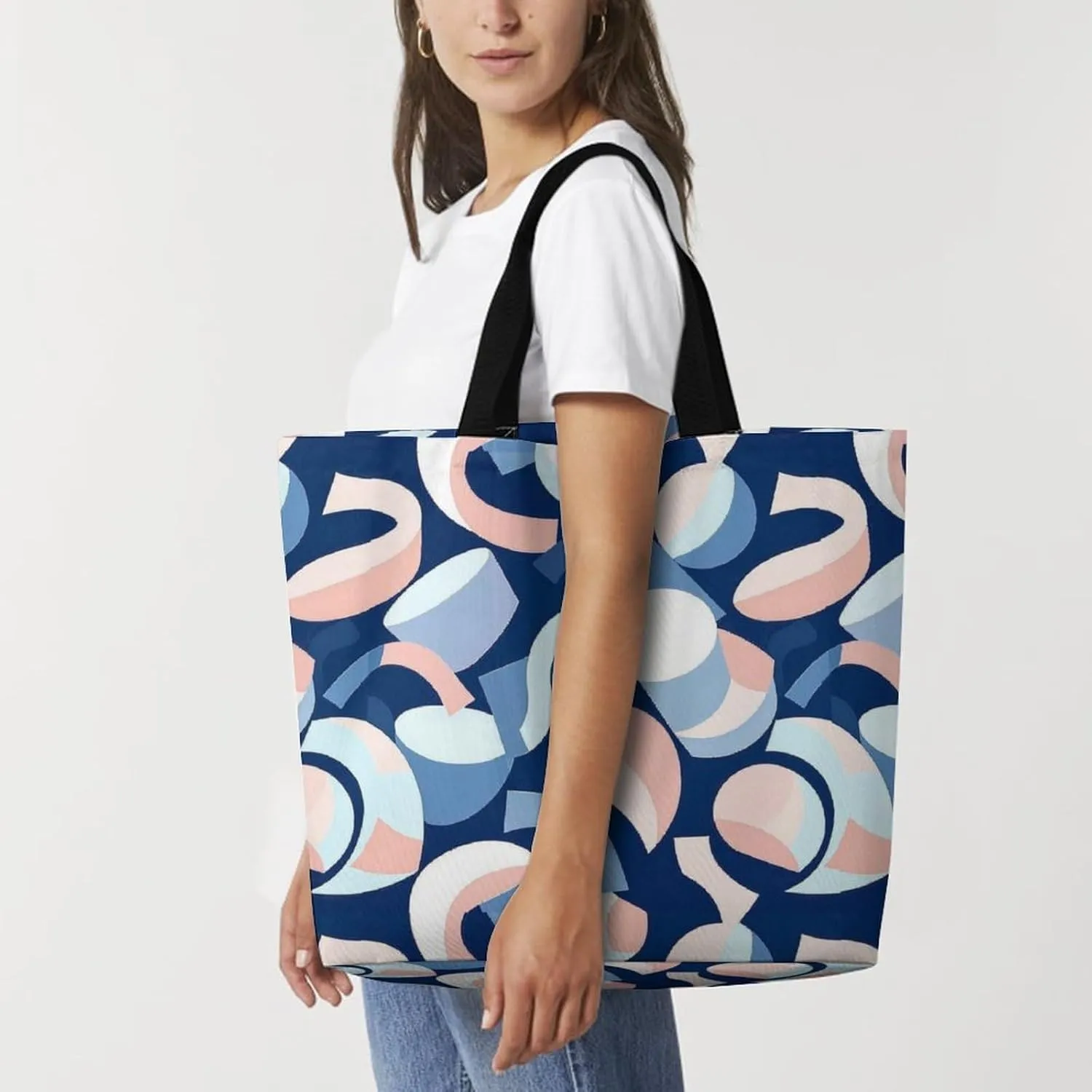 Womens Large Capacity Tote Bag for Shopping Travel and Daily Use Stylish Canvas Shoulder Bag for Beach Grocery Work