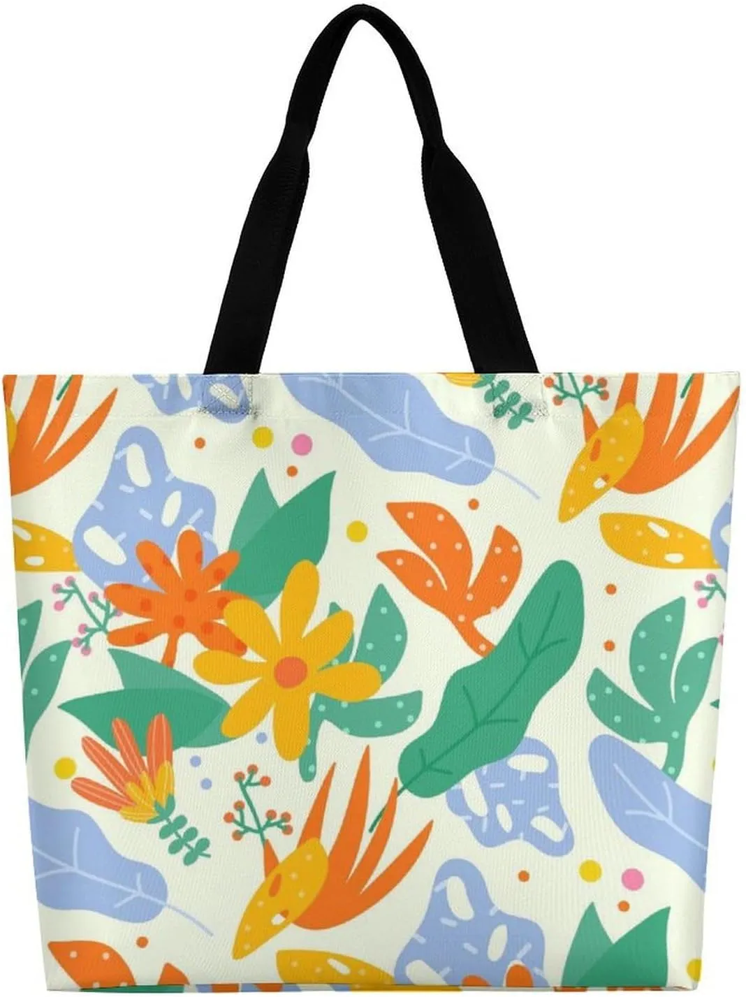 Womens Large Capacity Tote Bag for Shopping Travel and Daily Use Stylish Canvas Shoulder Bag for Beach Grocery Work
