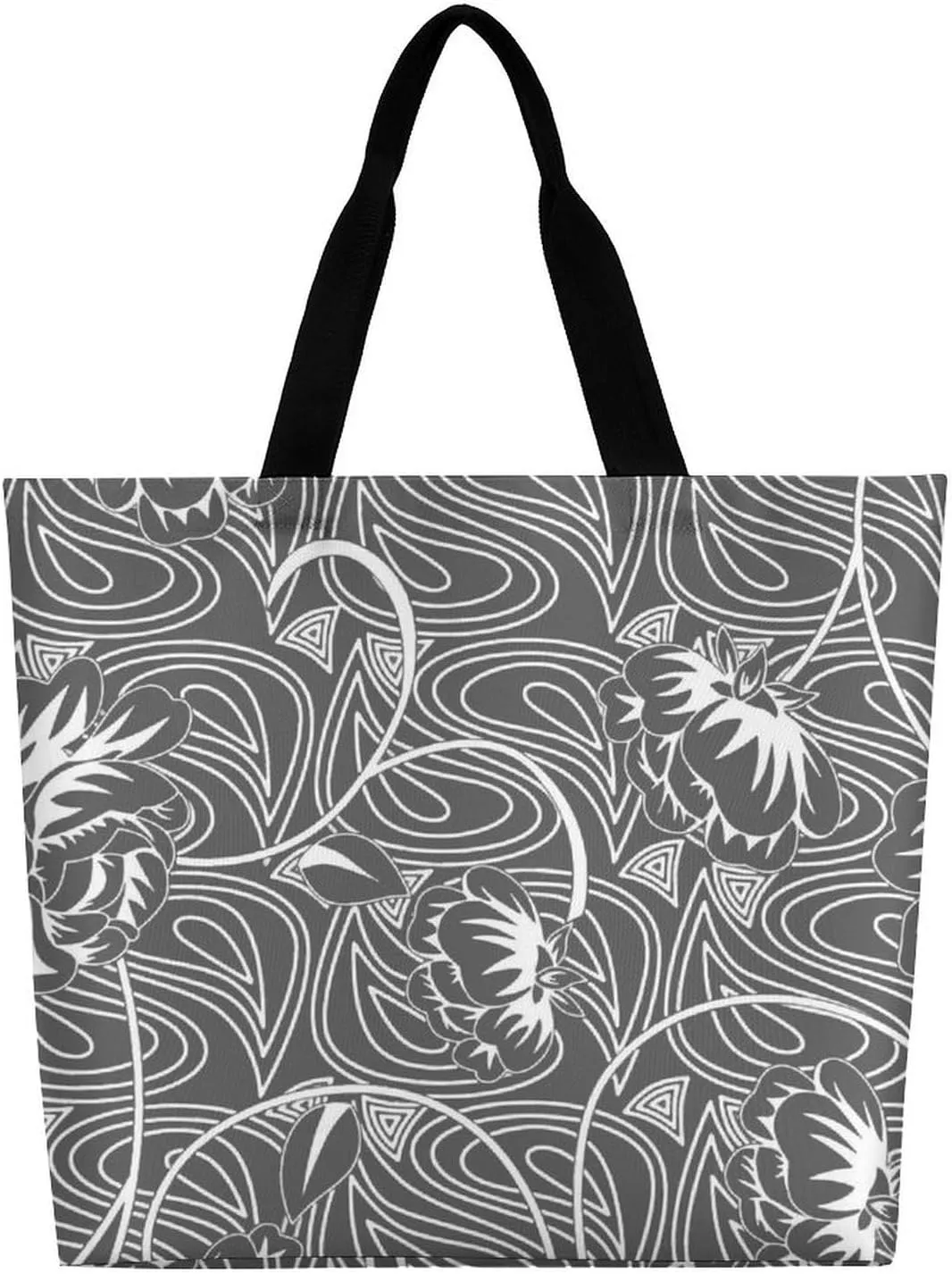 Womens Large Capacity Tote Bag for Shopping Travel and Daily Use Stylish Canvas Shoulder Bag for Beach Grocery Work