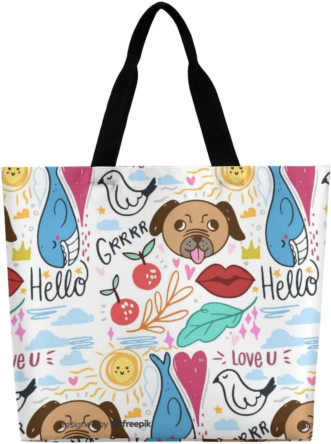 Womens Large Capacity Tote Bag for Shopping Travel and Daily Use Stylish Canvas Shoulder Bag for Beach Grocery Work