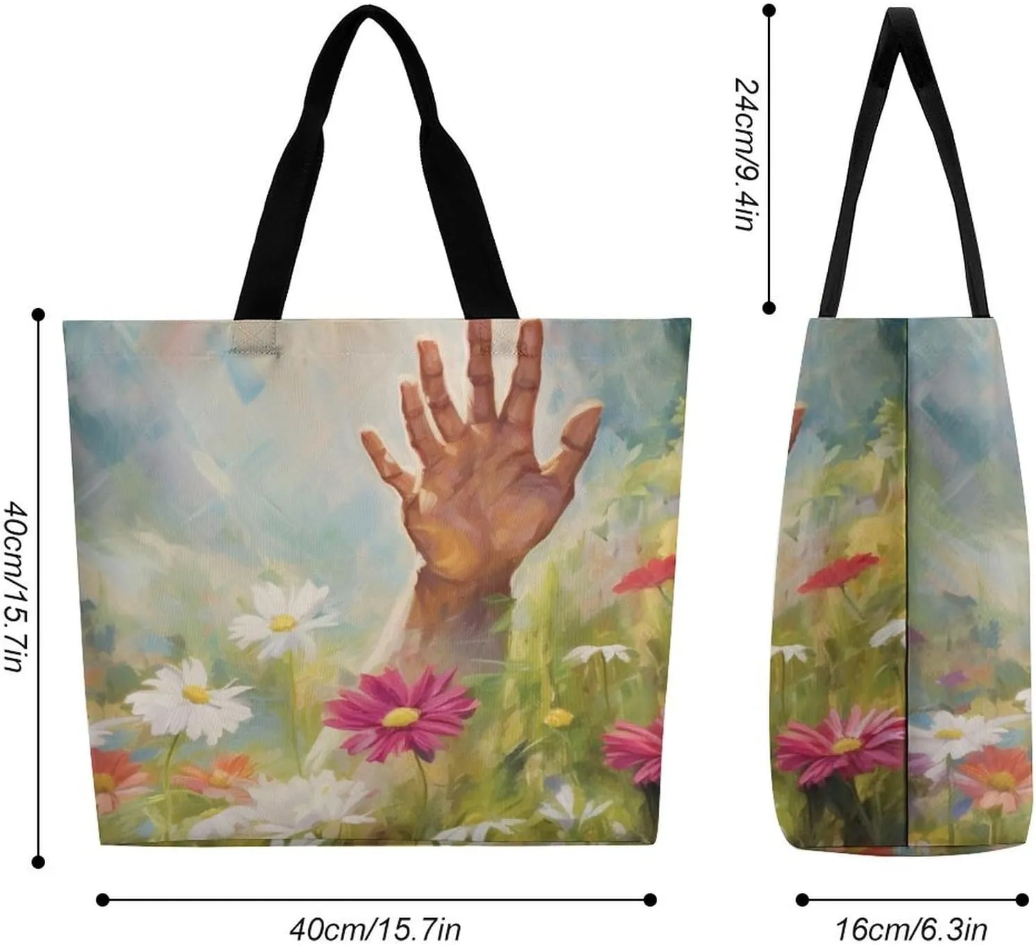 Womens Large Capacity Tote Bag for Shopping Travel and Daily Use Stylish Canvas Shoulder Bag for Beach Grocery Work
