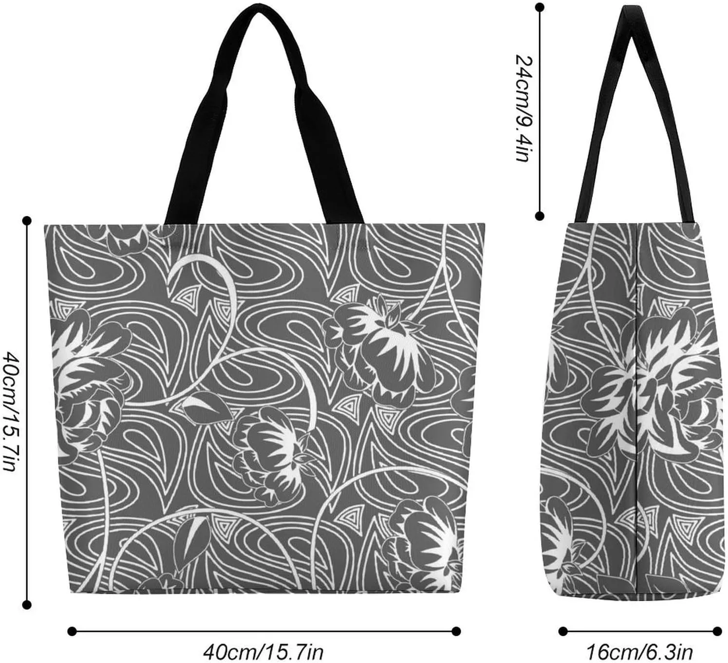 Womens Large Capacity Tote Bag for Shopping Travel and Daily Use Stylish Canvas Shoulder Bag for Beach Grocery Work