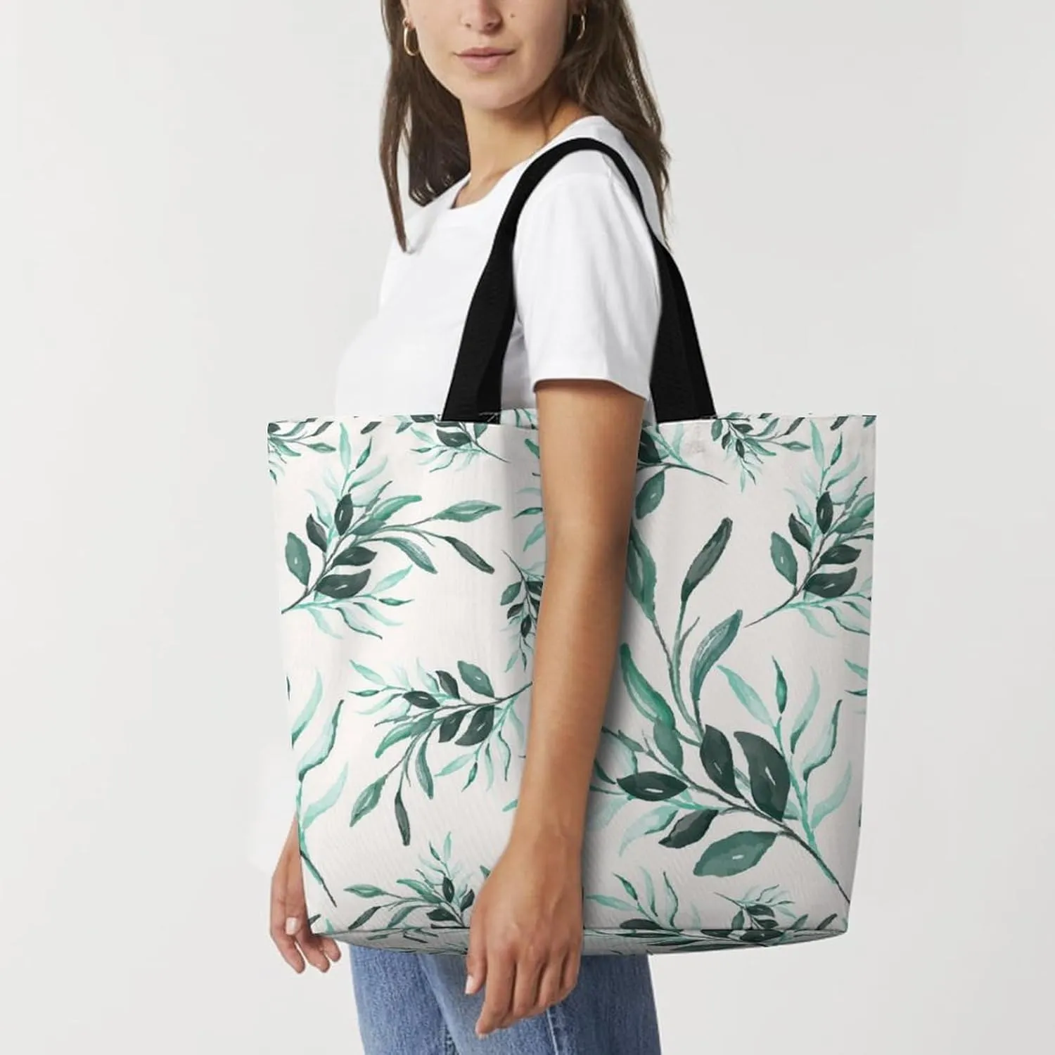 Womens Large Capacity Tote Bag for Shopping Travel and Daily Use Stylish Canvas Shoulder Bag for Beach Grocery Work