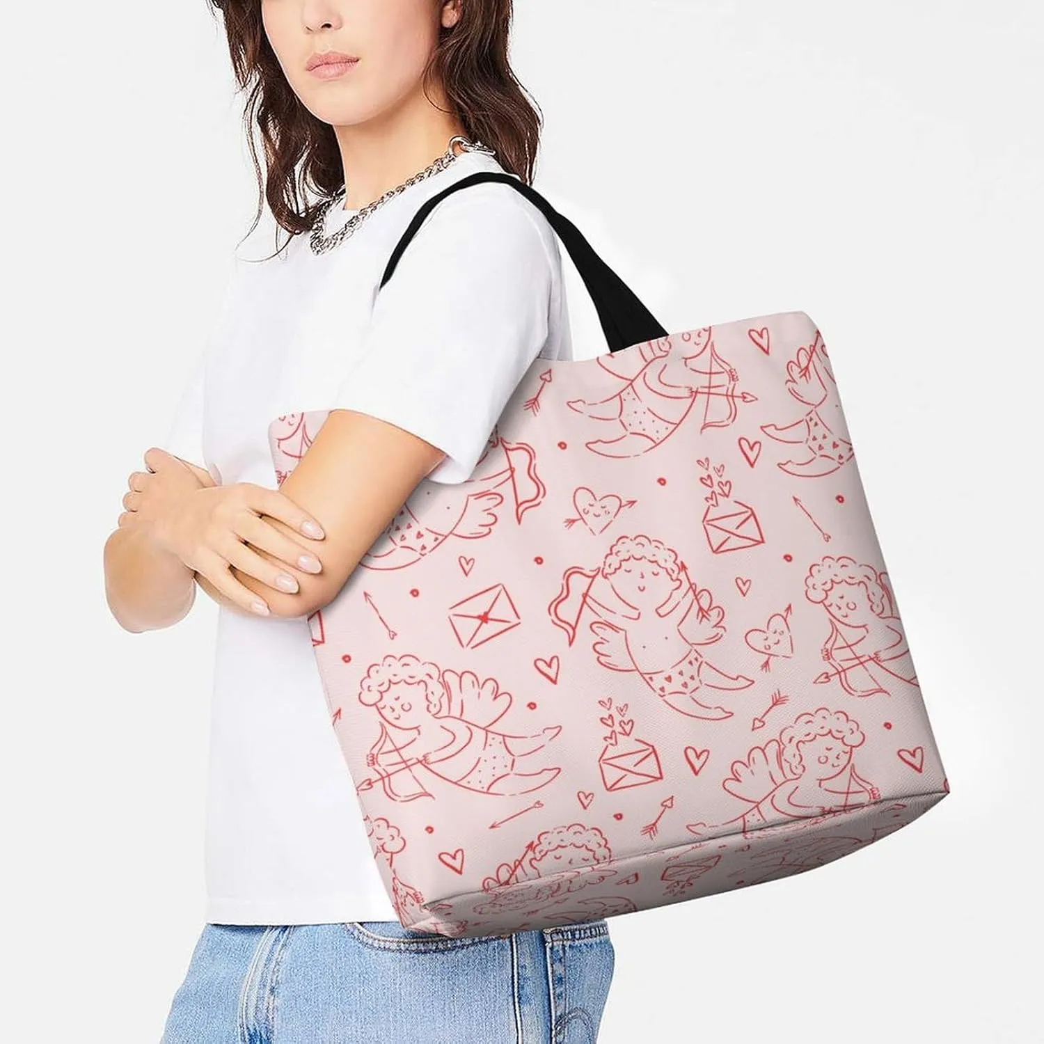 Womens Large Capacity Tote Bag for Shopping Travel and Daily Use Stylish Canvas Shoulder Bag for Beach Grocery Work