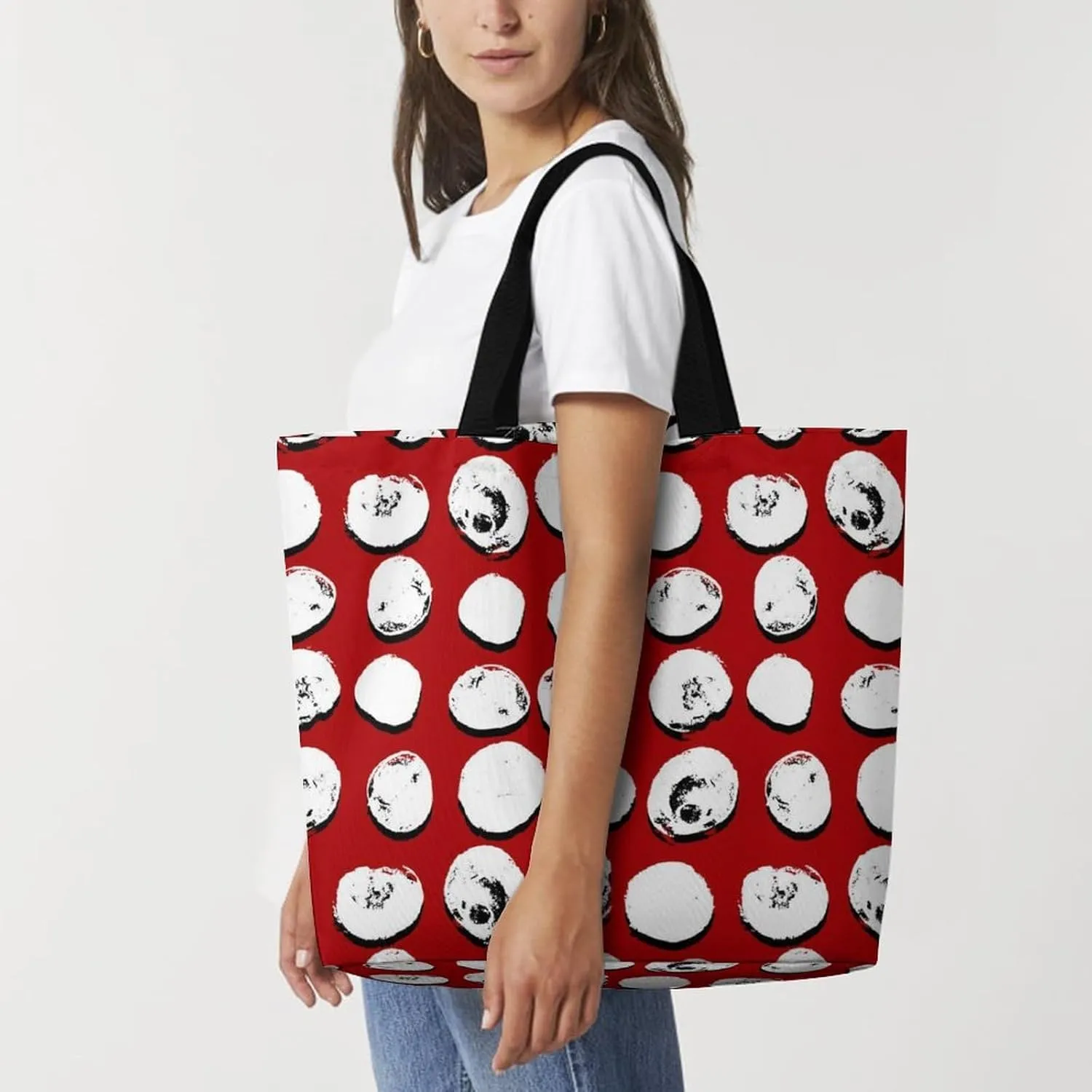 Womens Large Capacity Tote Bag for Shopping Travel and Daily Use Stylish Canvas Shoulder Bag for Beach Grocery Work