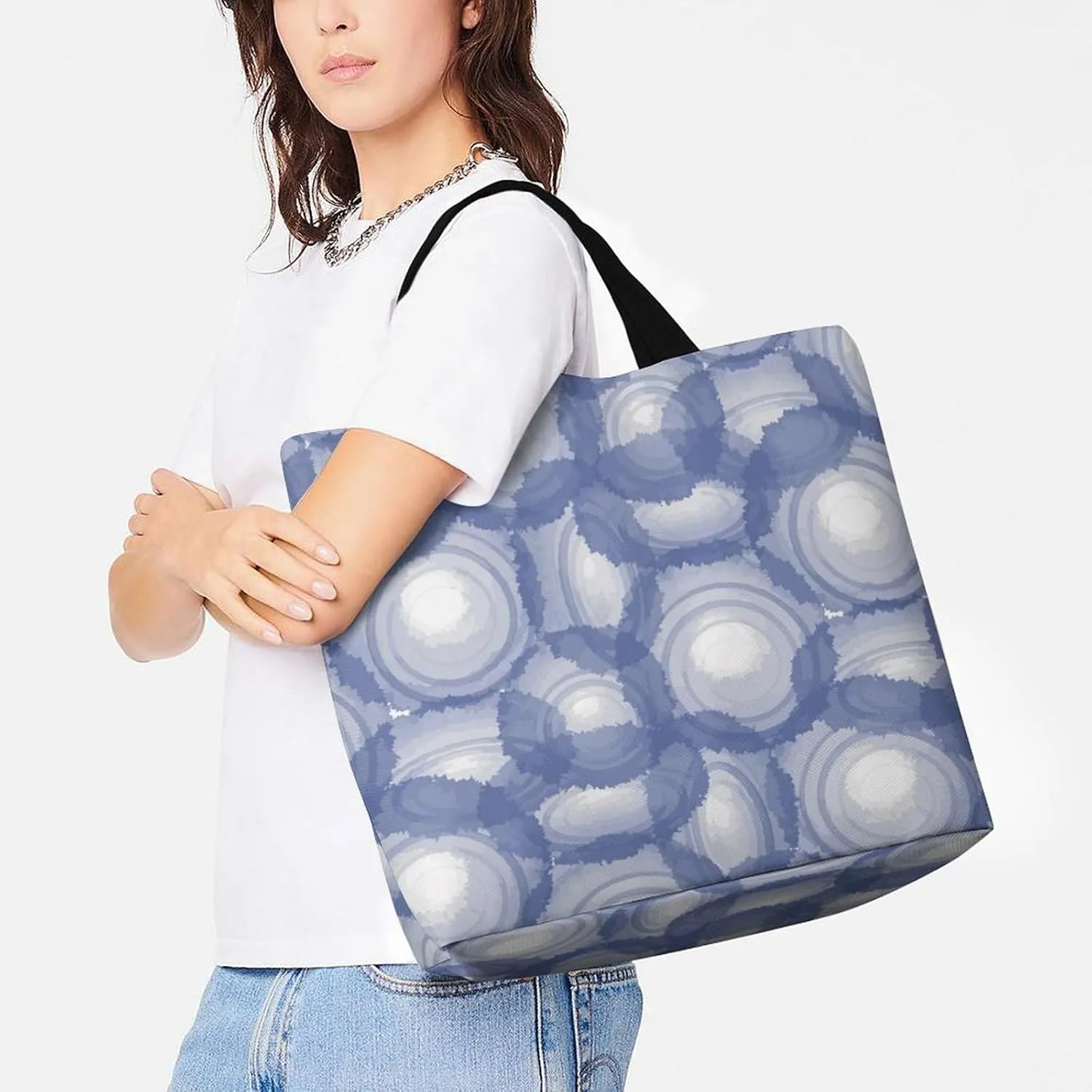 Womens Large Capacity Tote Bag for Shopping Travel and Daily Use Stylish Canvas Shoulder Bag for Beach Grocery Work