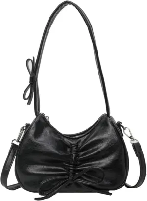 Womens Shoulder Crossbody Bag Trendy Vegan Leather Tote Dumpling Purses Y2k Small Handbag Armpit Bag Top Handle Satchel