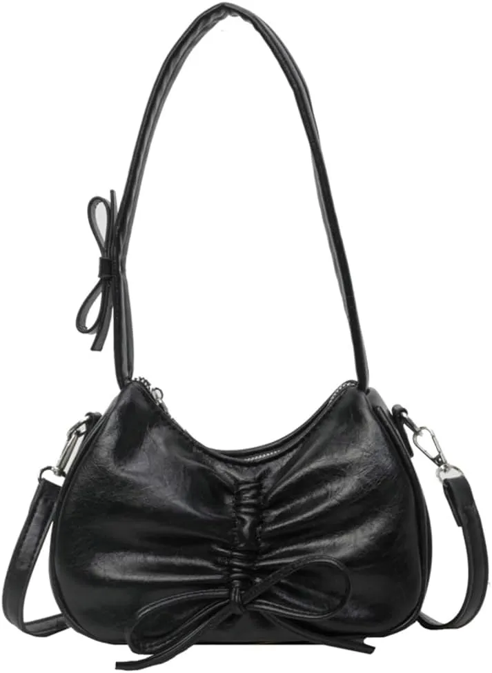 Womens Shoulder Crossbody Bag Trendy Vegan Leather Tote Dumpling Purses Y2k Small Handbag Armpit Bag Top Handle Satchel