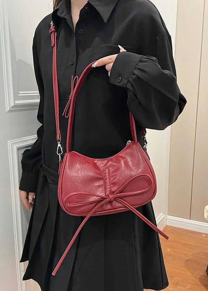 Womens Shoulder Crossbody Bag Trendy Vegan Leather Tote Dumpling Purses Y2k Small Handbag Armpit Bag Top Handle Satchel